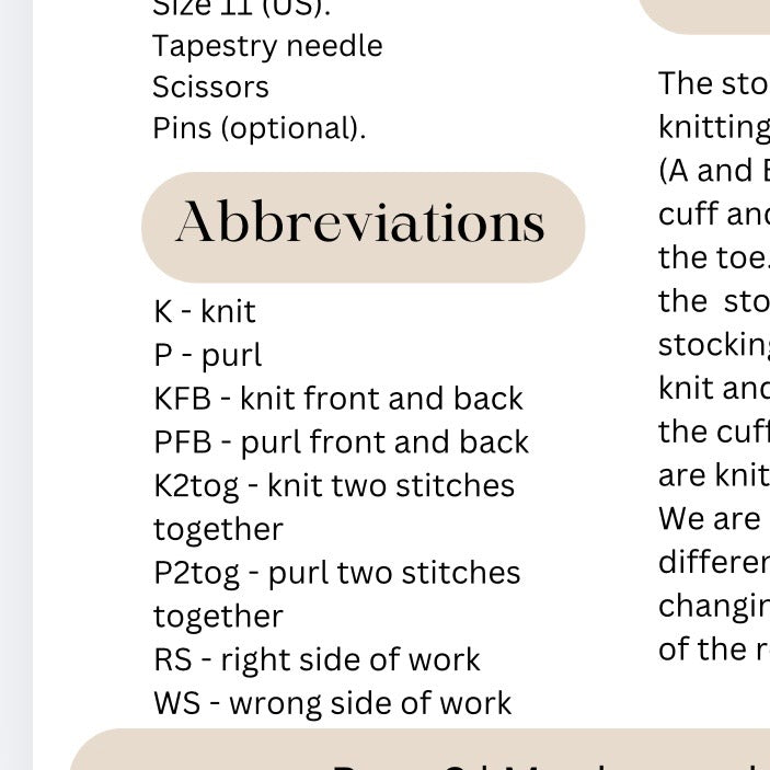Striped Christmas Stocking Knitting Pattern, Beginner Friendly Working With Colours