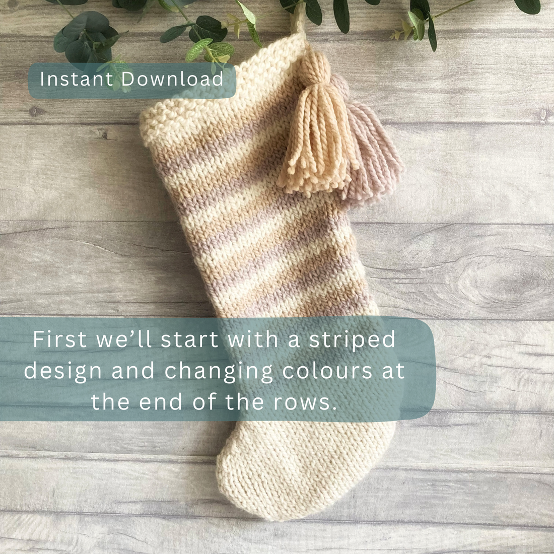 Beginner Christmas Stocking Knitting Patterns Bundle, Patterns For Working With Colour