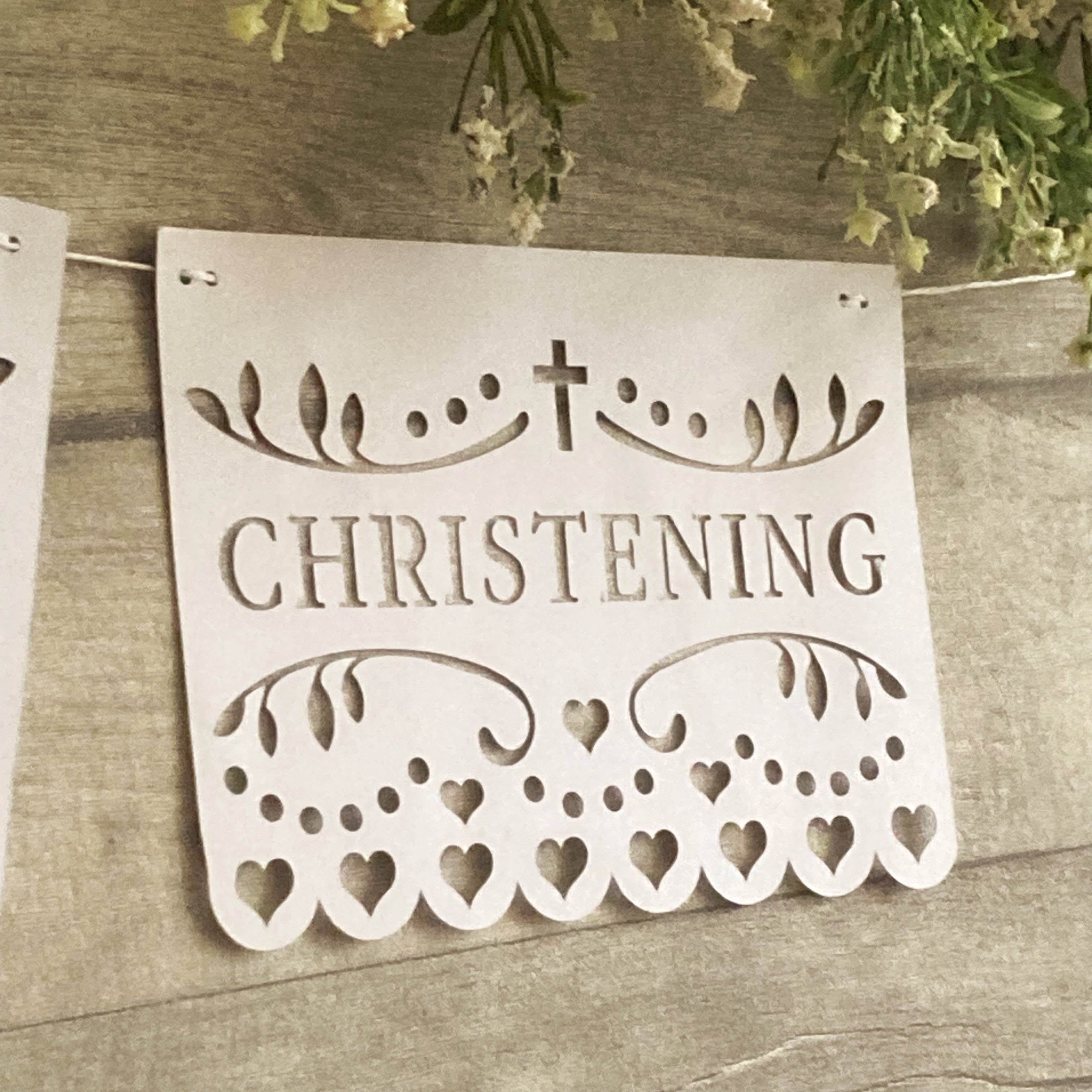 Christening Banner Cutting Digital File