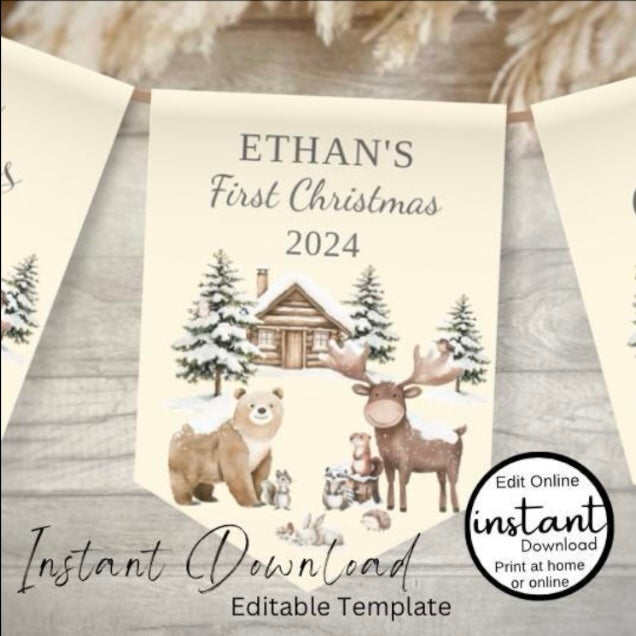 Personalised Winter Wonderland Banner