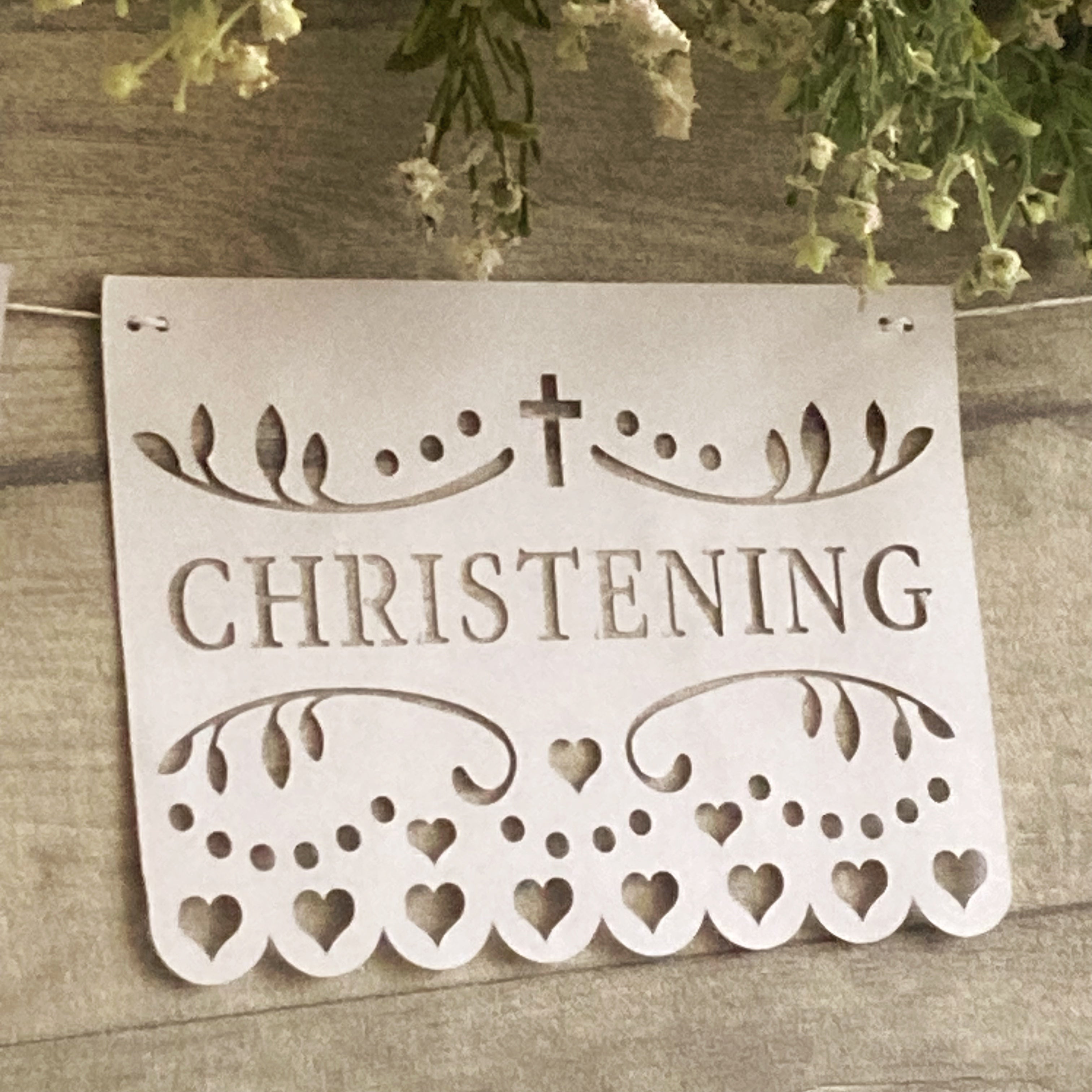 Christening Banner Cutting Digital File