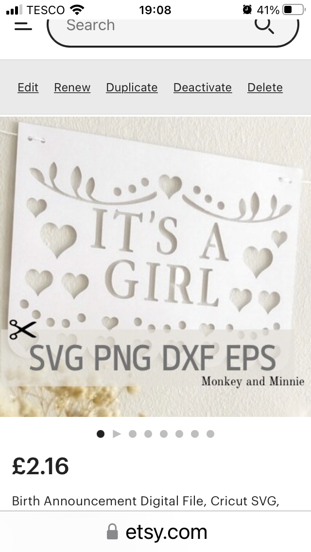 It’s a Girl Banner Digital Cutting File