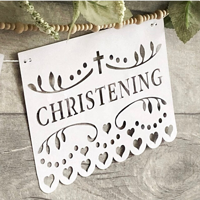 Christening Banner Cutting Digital File