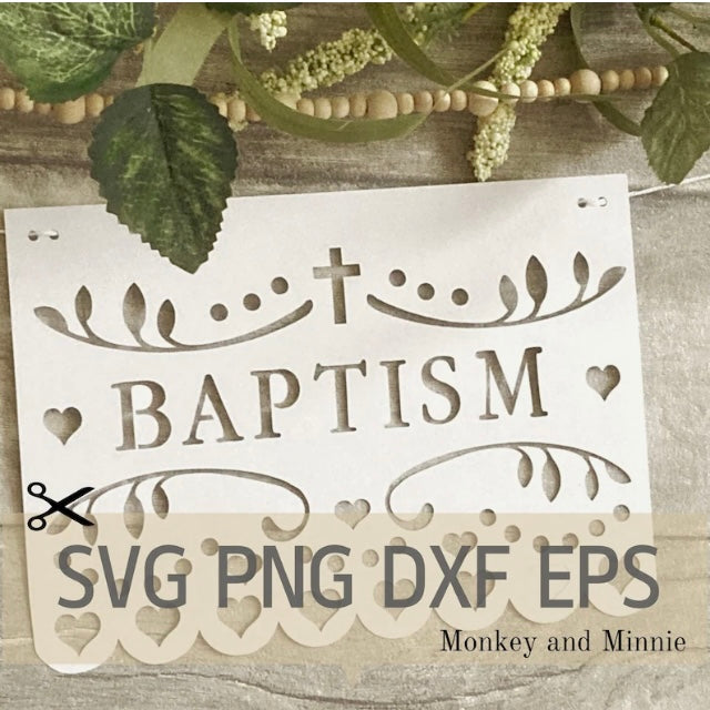 Baptism Banner Digital Cutting File