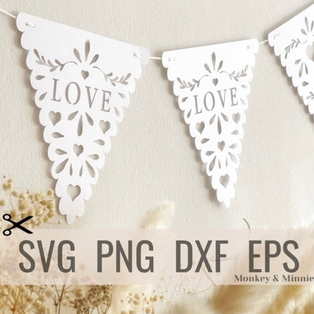 Love Triangle Banner Digital File