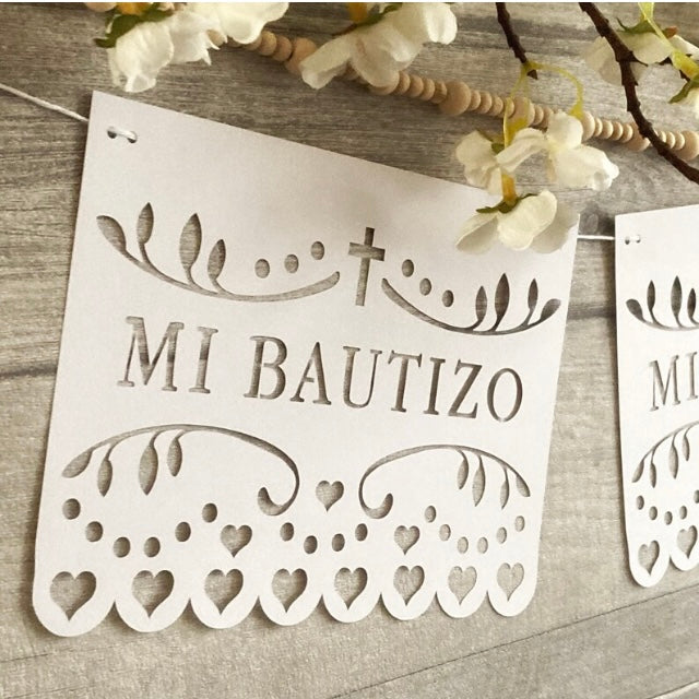 Mi Bautizo Banner Digital Cutting File