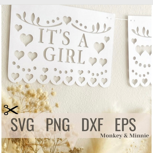 It’s a Girl Banner Digital Cutting File