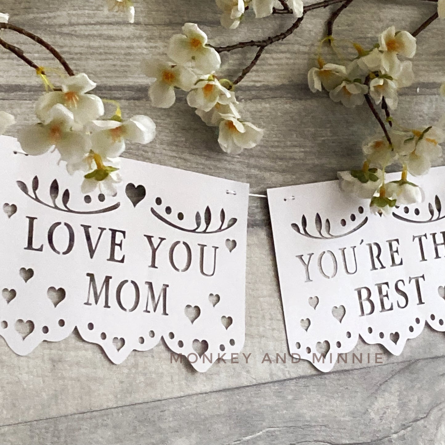 Mother’s Day Bunting Digital Download Bundle, Love You Mummy, Mum, Mom